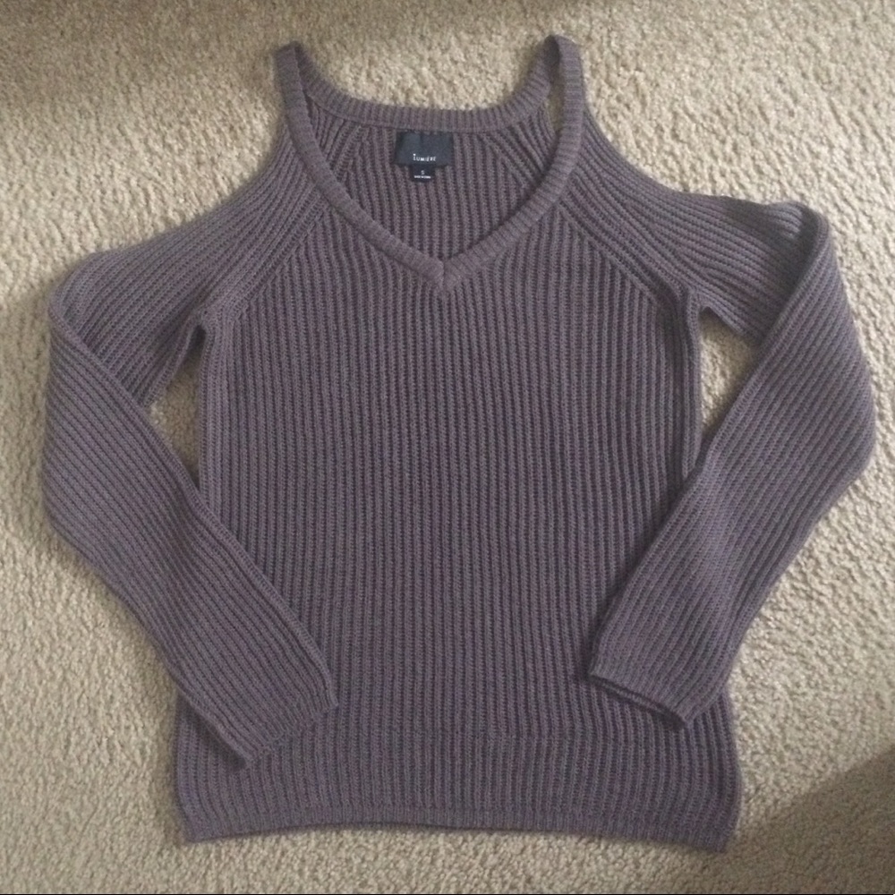 Cold shoulder sweater
